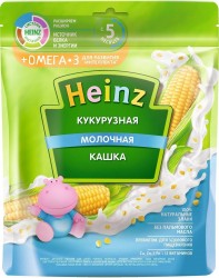 Каша молочная Heinz кукурузная кашка с омега 3 200 г