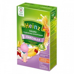 Каша молочная Heinz Лакомая кашка пшенично-кукурузная персик банан и вишенка с 6 мес 200 г