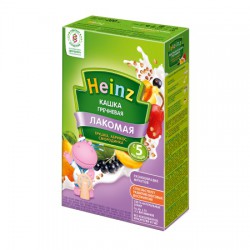 Каша молочная Heinz Лакомая кашка гречневая  грушка абрикос смородинка с 5 мес 200 г
