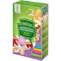 Каша молочная Heinz Лакомая кашка многозерновая яблоко и вишенка с 6 мес 200 г