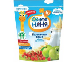 Каша молочная Фрутоняня пшеничная с яблоком и земляникой с 6 мес 200 г