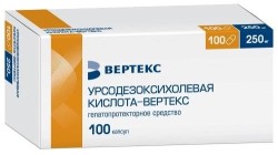 Урсодезоксихолевая кислота-Вертекс капс. 250 мг 100 шт.