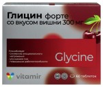 Глицин форте Витамир, таблетки 300 мг / 634 мг 60 шт вишня