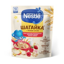 Каша молочная Nestle Шагайка мультизлаковая яблоко земляника малина с 12 мес 190 г