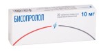 Бисопролол, таблетки покрытые пленочной оболочкой 10 мг 30 шт