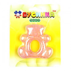 Прорезыватель Бусинка с гелем мишка