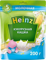 Каша молочная Heinz кукурузная кашка 200 г